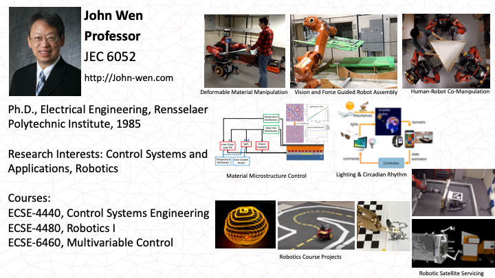 John Wen: Smart Systems, Robotics